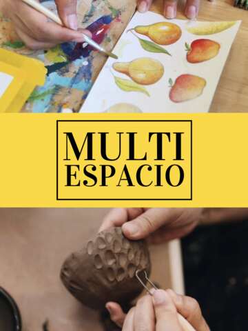 Multiespacio: acuarela y modelado en barro conviviendo en la misma sala